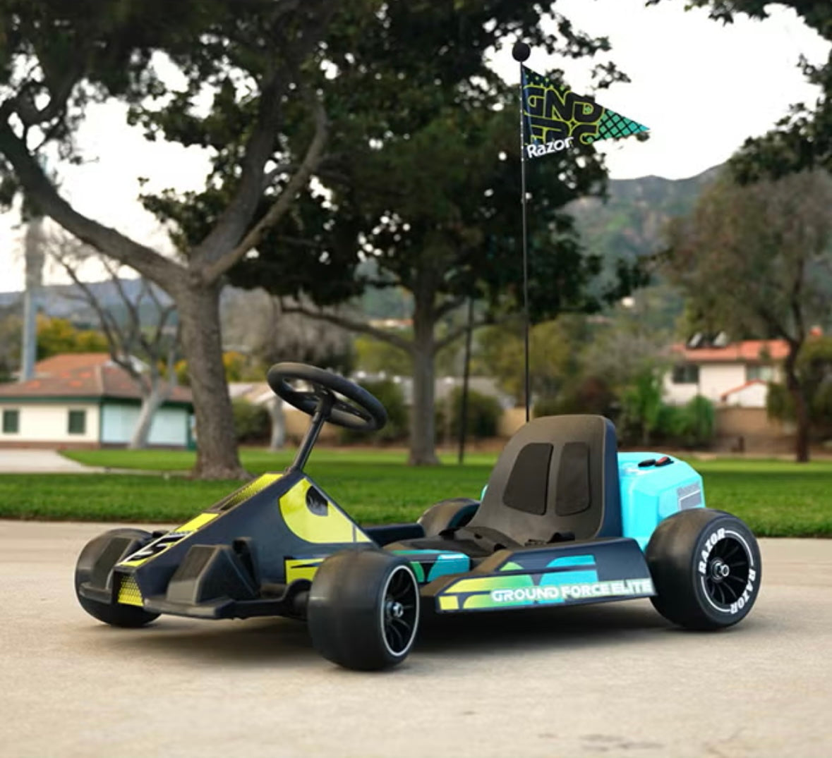 Razor Ground Force Elite - Electric Go Kart for Kids 13+ with Forward & Reverse Drive, Up to 14 mph Max Speed, 40 Minute Ride Time, 9 Mile Range, 350W Ride On with 36V 5Ah Battery 44.8cm